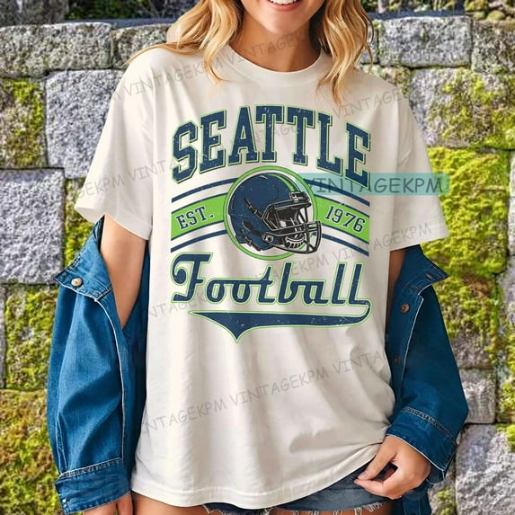 Vintage Seattle Football tee, Game day Football, Unisex T-Shirt