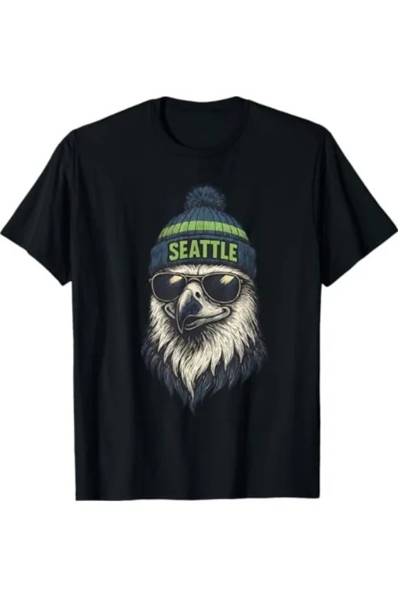 Vintage Seattle Graphic Bird Mascot City Pride Retro Aesthetic Art Style Unisex T-Shirt ,up to size 5XL