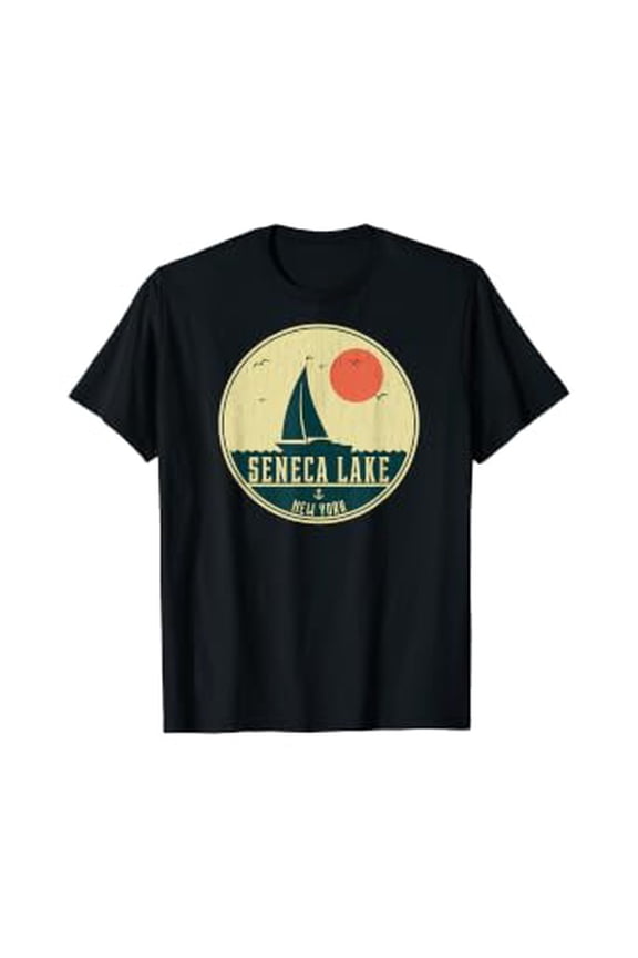 Vintage Seneca Lake New York Sailing T-Shirt