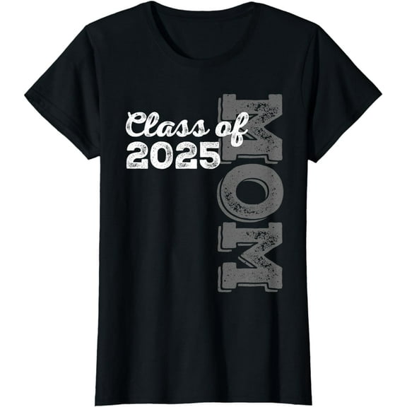 Womens Vintage Senior 2025 Class Graduate Proud Mom Class of 2025 T-Shirt