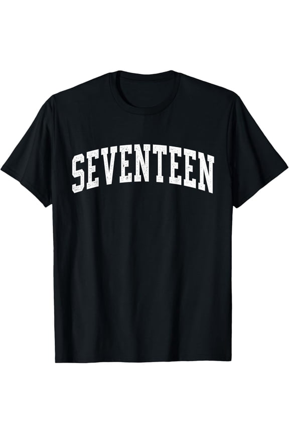 Vintage Seventeen Minimalist 17Th Birthday Design 17-Year-Old T-Shirt Best Birthday Gifts