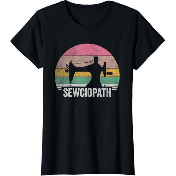 Vintage Sewciopath Funny Sewing Lover Quilter Sewing Machine T-Shirt