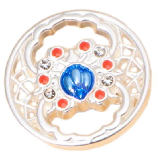 Vintage Sewing Button Hollow Floral Button Round Metal Button for Cheongsan Shirt Coat Dress Clothing Sewing Craft 17mm