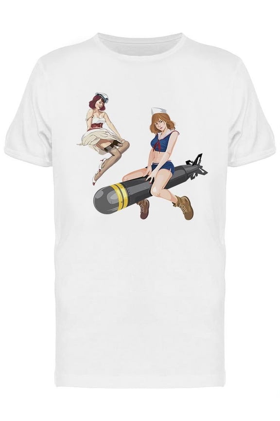 Vintage Sexy Sailor Girls T-Shirt Men -Image by Shutterstock, Male 3X-Large