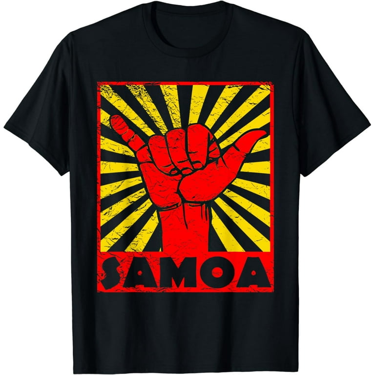 Vintage Shaka Samoa T-Shirt Samoan Beach Shirt Vintage Shaka Samoa T-Shirt Samoan Beach Shirt