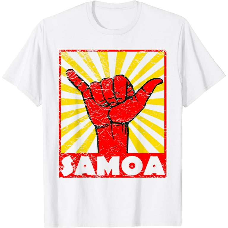 Vintage Shaka Samoa T-Shirt Samoan Beach Shirt Vintage Shaka Samoa T-Shirt Samoan Beach Shirt