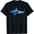 thumbnail image 1 of Vintage Shark Silhouette | Hammerhead Shark Tiger Shark T-Shirt, 1 of 5