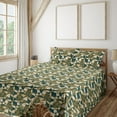thumbnail image 1 of Vintage Sheet Set, Chains and Oriental Inspired Mandala Motifs Geometric Design, Fitted & Flat Sheet with Pillowcase Bedding Accent 3 Pcs Set, Twin, Hunter Green and Earth Yellow, by Ambesonne, 1 of 1