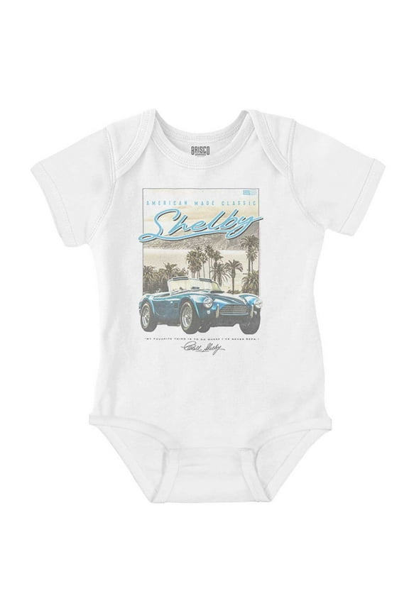 Vintage Shelby American Muscle Car Romper Boys or Girls Infant Baby Brisco Brands NB