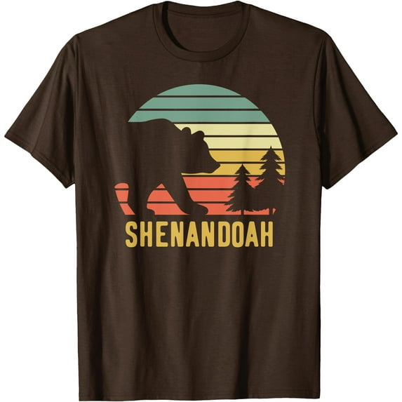 Vintage Shenandoah National Park Retro Bear Souvenir Gift Unisex T-Shirt for Men Women Kids Toddler,Dark Chocolate Color,Size YL