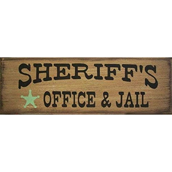 Vintage Sheriffs Office Western Country Aluminium Metal Tin Sign Home Poster Bar Pub Decor 4 X 16 Inch.jpg