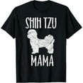 thumbnail image 1 of Vintage Shih Tzu Mom Mama Apparel Pet Dog Owner Mother T-Shirt men and women can wear, black, white, gifts, 1 of 4