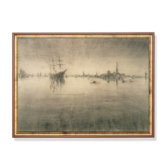 Vintage Ship Etching Nautical Seascape Poster Unframed Paper Print