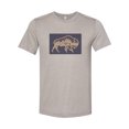 thumbnail image 1 of "Vintage Shirt, Mountain Buffalo, Bison Shirt, Unisex Fit, Soft Bella T, Mountain Shirt, Wildlife Tee, Gift For Him, Boho Shirt, Mountains, Heather Stone, LARGE", 1 of 1