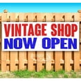 thumbnail image 1 of Vintage Shop Now Open 13 oz Vinyl Banner With Metal Grommets, 1 of 4