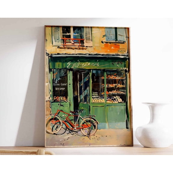 Vintage Shop Poster, Bicycle Poster, Retro Store Wall Art, Vintage Storefront Print, Classic Bike Decor, Nostalgic Wall Art, Retro Decor Wall Art, Modern Wall Decor, 16x24 UNFRAMED