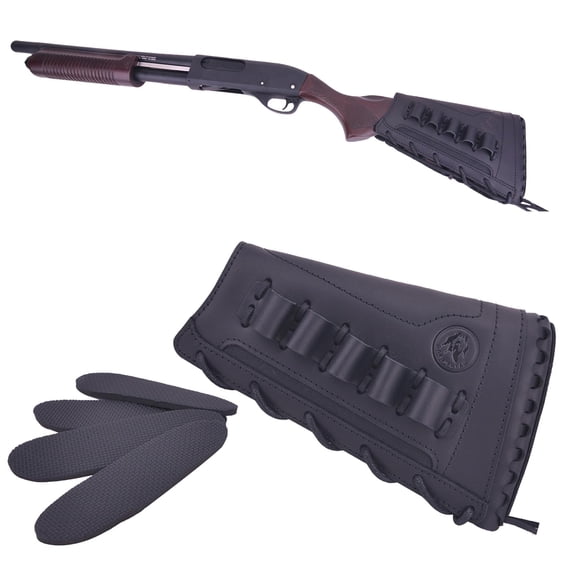 Vintage Shotgun Buttstock Cover Sleeve with Leather Ammo Holder Fit Left Handed 16 Guage