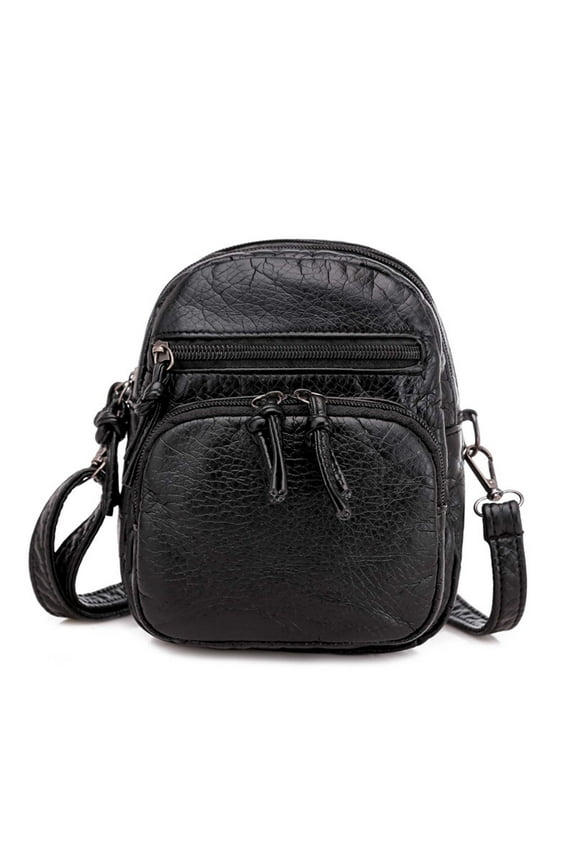 Vintage Shoulder Bag Women Crossbody Purse Small Leather Satchel with Multi Compartment USB Charging Port Phone Holder for iPhone 15 14 13 Pro Max Samsung Galaxy