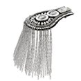 thumbnail image 1 of Vintage Shoulder Board Metal Tassel Chain Shoulder Badge Jewelry Gift for Unisex, 1 of 10