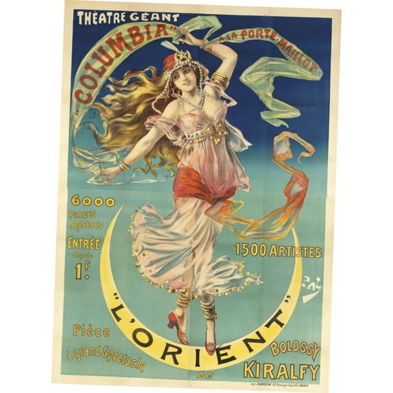 Vintage Showgirl Advertising Poster 24in x36in Art Poster 24x36 Multi-Color Square Adults Posters