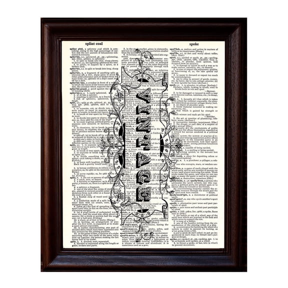 Vintage Sign - Dictionary Art Print Printed On Authentic Vintage Dictionary Book Page - 8 x 10.5