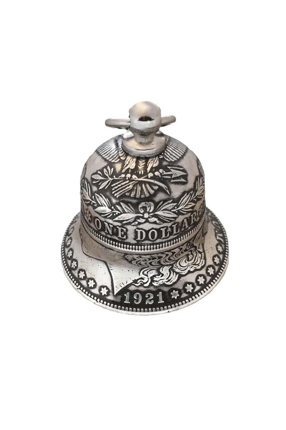 Vintage Silver Bells Pendant - Antique Metal, Extra Loud - for Christmas, Wedding, Home Decor - Hanging Design, Electroplated Finish