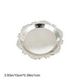thumbnail image 1 of Vintage Silver Decorative Serving Tray – Ornate Embossed Round Platter for Desserts, Snacks, Jewelry – Elegant Home Kitchen, Party & Wedding Display Tray, 1 of 6