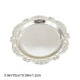 thumbnail image 1 of Vintage Silver Decorative Serving Tray – Ornate Embossed Round Platter for Desserts, Snacks, Jewelry – Elegant Home Kitchen, Party & Wedding Display Tray, 1 of 6