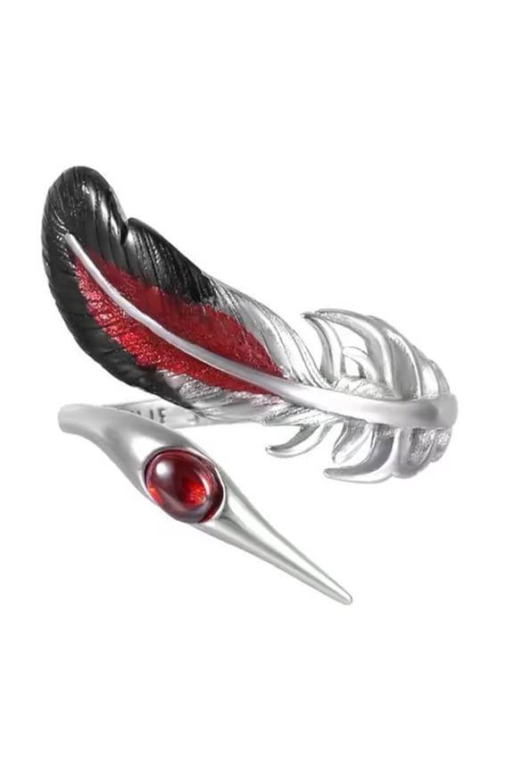 Vintage Silver Feathered Symbol Rings Adjustable Unisex Jewelry Modern Stackable Designs Accessory for Anniversary Gifts