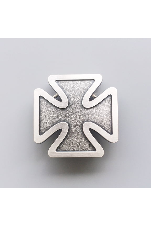 Vintage Silver Plated Cross Knot Belt Buckle