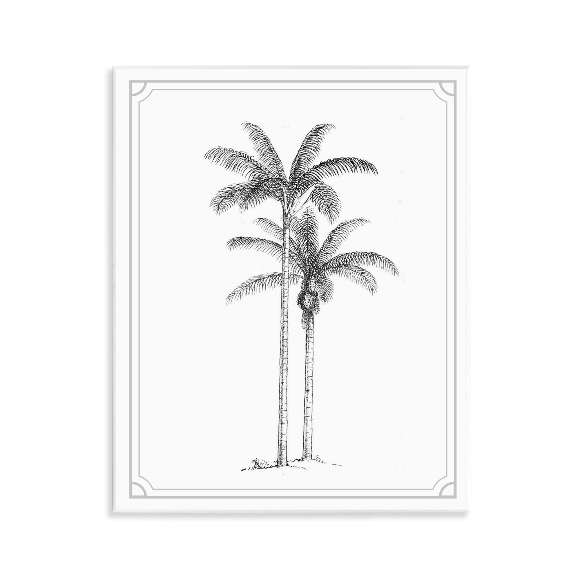 Vintage Simple Palm Tree Wall Plaque Art, design by Lettered and Lined