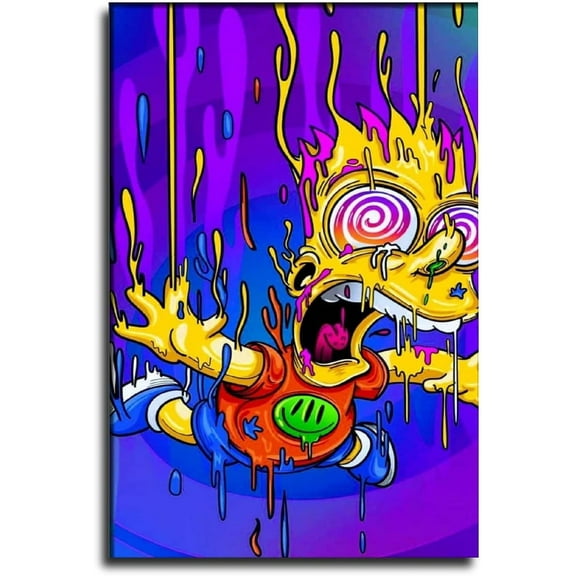 Vintage Simpsons Poster Metal Sign The Simpsons Halloween Birthday Tin Signs Retro Plaque Wall Decor Gift For Office Club Home Kitchen Bar Gym 12x16 Inch