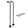 thumbnail image 1 of Vintage Single Offset Supply Line with Wall Bracket Combo, Matte Black, 1 of 1