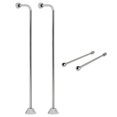 thumbnail image 1 of Vintage Single Offset Supply Line with Wall Bracket Combo, Polished Chrome, 1 of 1