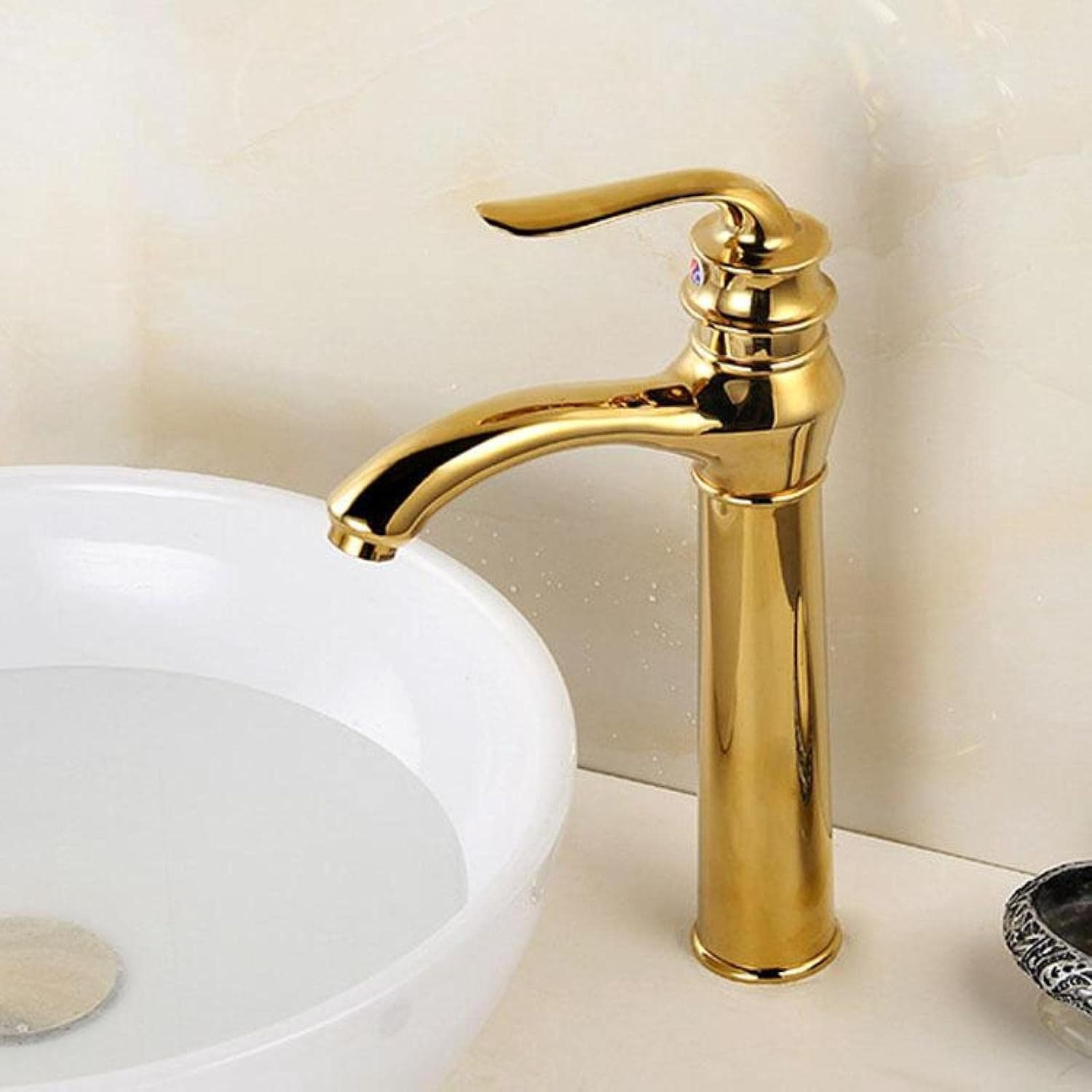 Vintage Sink Faucet Bathroom, Cold Hot Mixer Vintage Vanity Tap, Bathroom Faucet Antique Brass, Single Handle Bathroom Sink Faucet, Gold