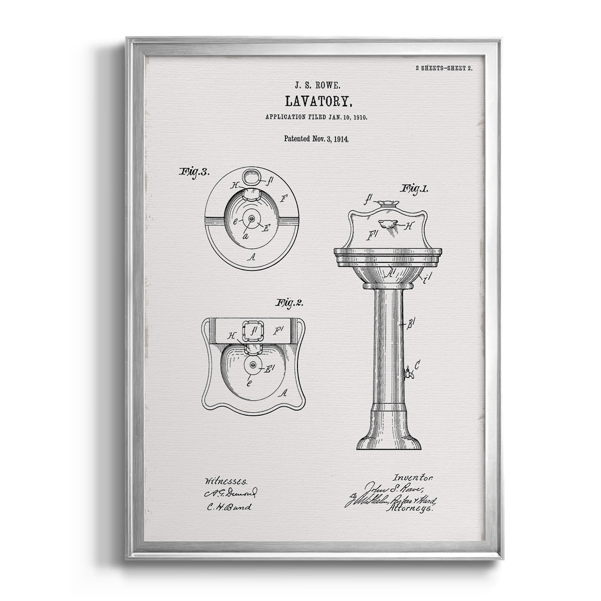 Vintage Sink I Premium Classic Framed Print - Ready to Hang