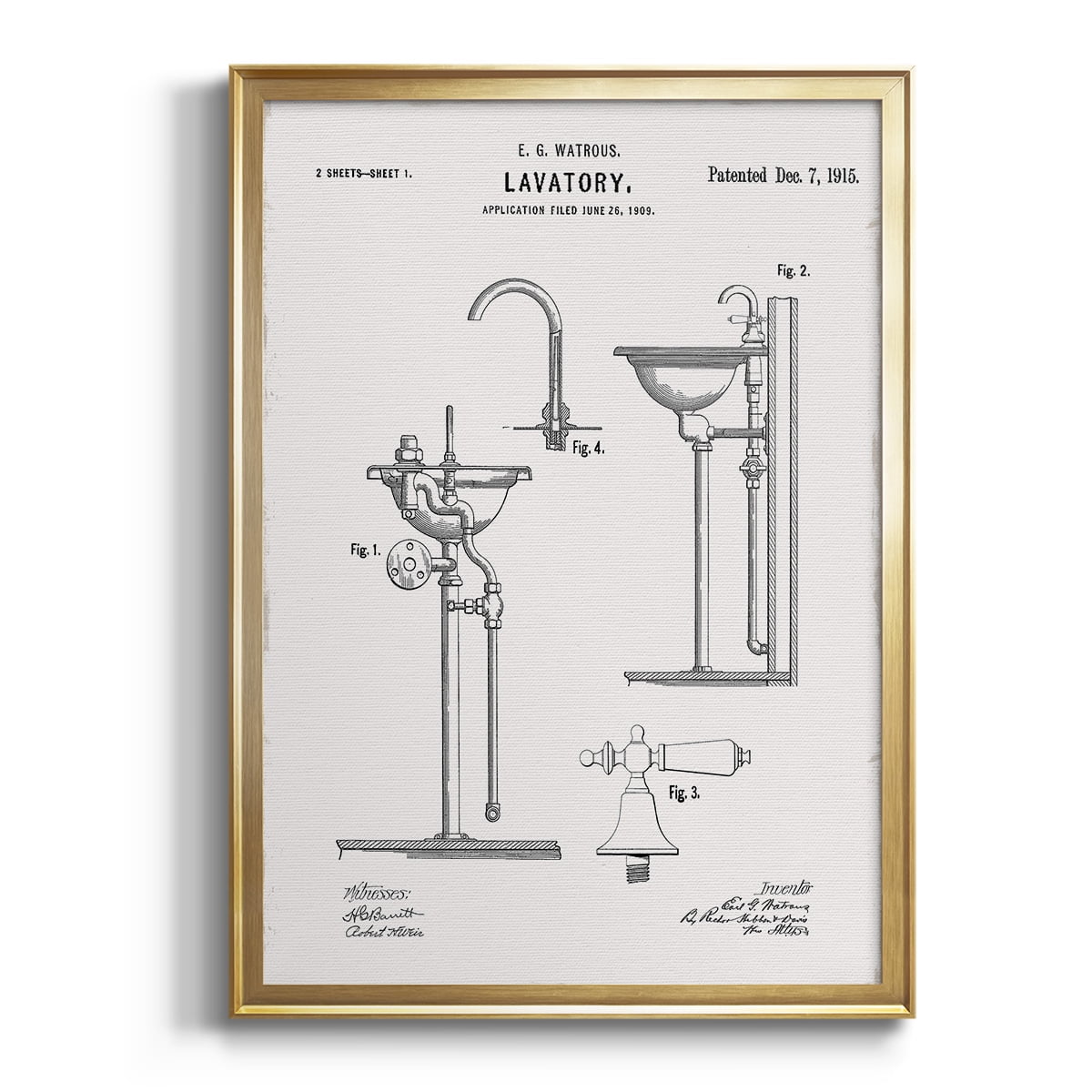 Vintage Sink II Premium Classic Framed Print - Ready to Hang