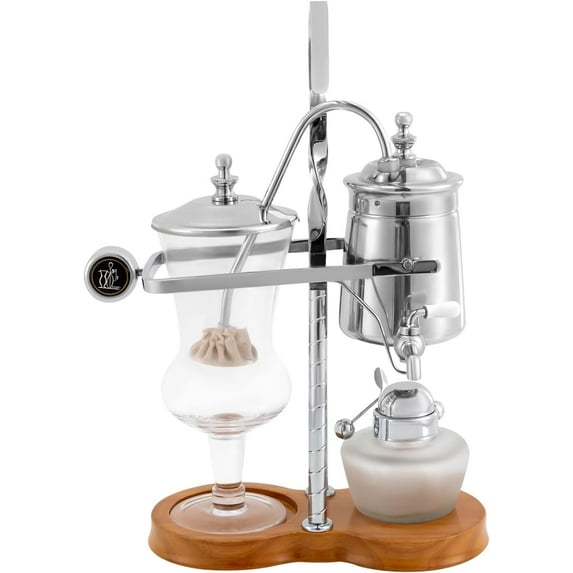 Vintage Siphon/Syphon Coffee Maker Belgian Belgium Coffee Brewer Tea Maker 400ml/ 15oz - Silver