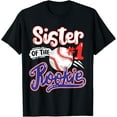 thumbnail image 1 of Vintage Sister Of Rookie 1St Baseball Birthday Party Theme T-Shirt Size S-5Xl Best Birthday Gifts, 1 of 3