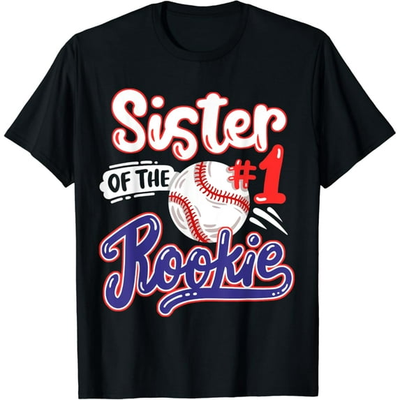 Vintage Sister Of Rookie 1St Baseball Birthday Party Theme T-Shirt Size S-5Xl Best Birthday Gifts
