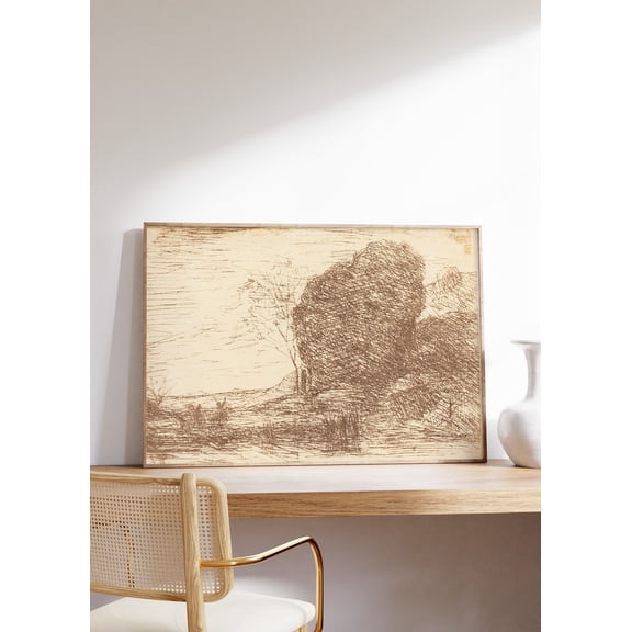 Vintage Sketch Abstract Line Art Wall Art