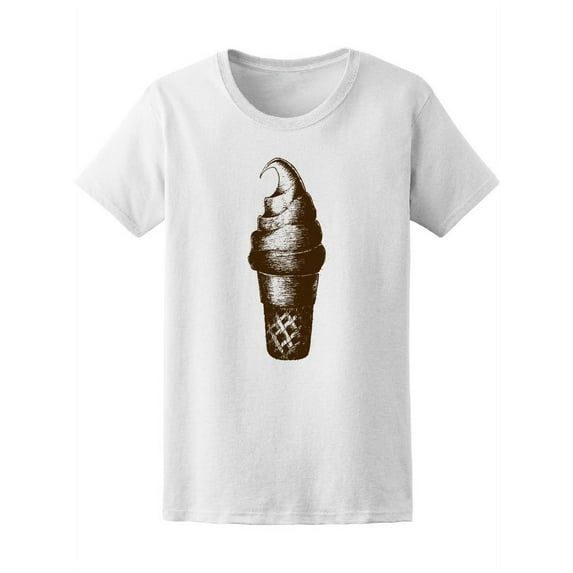 Vintage Sketch Ice Cream T-Shirt Women -Image by Shutterstock, Female Small