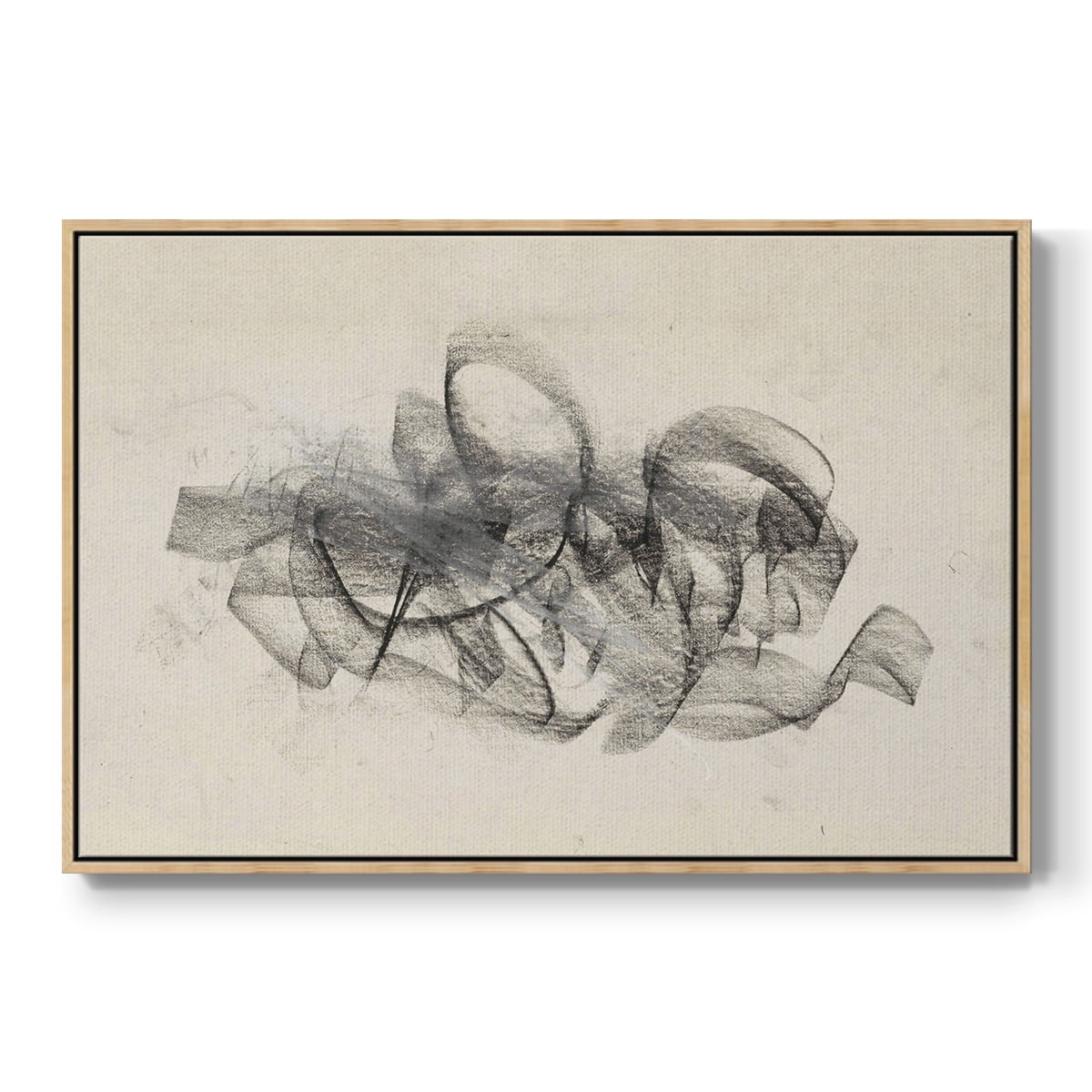 Vintage Sketch-LI By Wexford Home Framed in Natural Wood Wood Gallery Wrapped Canvas 17 in. x 25 in.