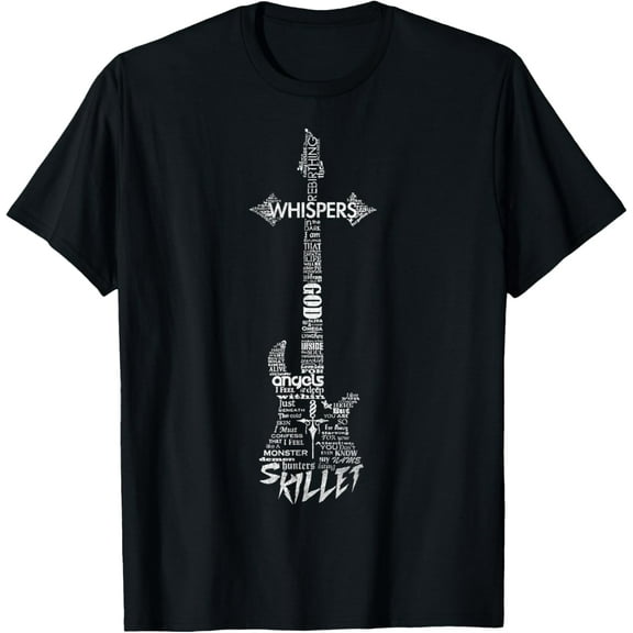 Vintage Skillet Guitar Typography On White Music T-Shirt