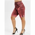 thumbnail image 1 of Vintage Skinny Short Jeans Women Summer Streetwear Jeans Yoga Mid Waist Hole Denim Shorts, 1 of 5