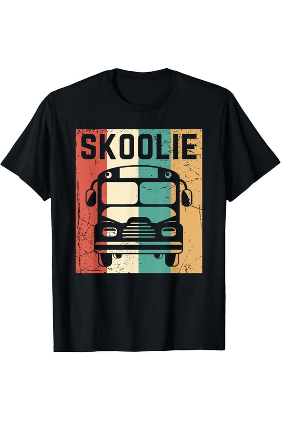 Vintage Skoolie Converted Home School Bus T-Shirt
