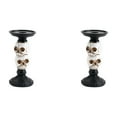 thumbnail image 1 of Vintage Skull Skeleton Candle Holders Halloween Decor(2Pcs), 1 of 7