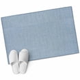 thumbnail image 1 of Vintage Sky Blue Large Area Rugs for Bedroom Living Room, Soft Non Slip Carpet Bedside Rug, Farmhouse Retro Solid Color Linen Texture Rectangular Floor Cover Kitchen Accent Rug 2'x3' for Office, 1 of 9