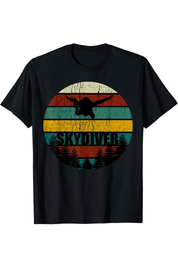Vintage Skydiver tshirt Skydive Parachuting Gift skydiving T-Shirt