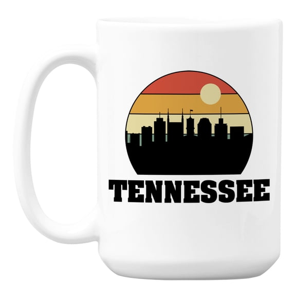 Vintage Skyline of Tennessee State White Ceramic Coffee & Tea Mug (15oz)